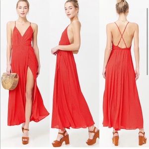 Forever 21 red polka maxi dress